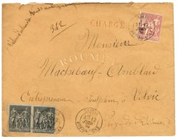 Càd T 18 THIERS / PUY-DE-DOME / N° 71 + N° 89 Paire Sur Lettre Chargée Au 1er échelon.... - 1876-1878 Sage (Type I)