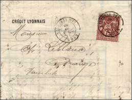 Càd T 17 LYON / LES TERREAUX / N° 71 Sur Lettre 5 Ports. 1880. - TB. - 1876-1878 Sage (Type I)