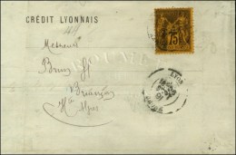 Càd LYON / RHONE / N° 99 Sur Lettre 5 Ports. 1891. - TB. - 1876-1878 Sage (Type I)