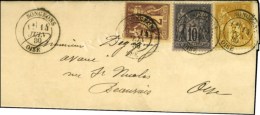 Càd T 18 SOGEONS / OISE / N° 85 + 86 + 89 Sur Lettre Pour Beauvais. 1880. - SUP. - R. - 1876-1878 Sage (Type I)