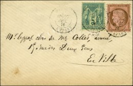 Càd PARIS / DEPART / N° 54 + 64 Sur Lettre Locale. 1876. - TB. - 1876-1878 Sage (Typ I)