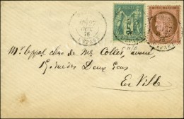 Càd PARIS / DEPART / N° 54 + 64 Sur Lettre Locale. 1876. - TB. - 1876-1878 Sage (Type I)