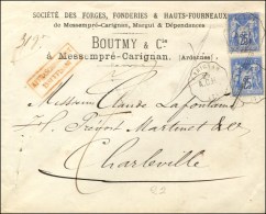 Conv. Stat. CARGNAN / A.CH (7) / N° 78 (2) Sur Lettre 3 Ports Insuffisamment Affranchie, Taxe 7. 1876. - TB. -... - 1876-1878 Sage (Typ I)