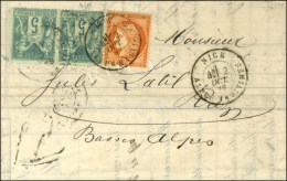 Càd T 18 NICE / ALPES MARITIMES / N° 38 + 64 Paire. 1876. - TB. - 1876-1878 Sage (Type I)