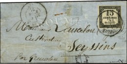 Càd GRENOBLE (37) / Taxe N° 4 Sur Lettre Locale Pour Seyssins. 1871. - TB. - R. - 1859-1959 Lettres & Documents