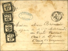 Càd T 15 ANGOULEME (15) / Taxe N° 3 (4) (quelques Pd) Sur Lettre En Triple Port Local Pour St Yrieix Sur... - 1859-1959 Covers & Documents