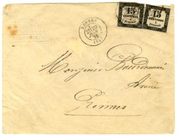 Càd RENNES (34) / Taxe N° 3 Paire Sur Lettre En Double Port Local. 1870. - TB. - 1859-1959 Lettres & Documents