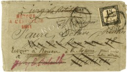 Càd T 15 ROUEN (74) / Taxe N° 3 Réexpédié Avec Taxe 30 DT. 1866. - TB. - 1859-1959 Cartas & Documentos