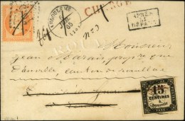 GC 105 / N° 23 Càd T 15 ANGOULEME (15) Sur Bande Chargée, Taxe N° 3 Obl Càd ROUILLAC.... - 1859-1959 Lettres & Documents