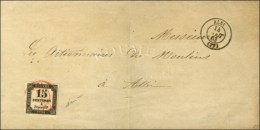 Càd T 15 ALBI (77) Sur Lettre Locale Avec Texte. Taxe N° 3 Obl  Càd T 15 Rouge ALBI. 1863. - SUP.... - 1859-1959 Covers & Documents