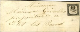 OR / Taxe N° 1 (très Belles Marges) Sur Lettre Locale Avec Texte Daté D'Ectot Les Baons Le 6... - 1859-1959 Lettres & Documents