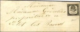 OR / Taxe N° 1 (très Belles Marges) Sur Lettre Locale Avec Texte Daté D'Ectot Les Baons Le 6... - 1859-1959 Covers & Documents