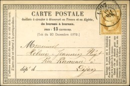 BAU DE PASSE 1307 (Dijon) / N° 55 Sur Carte Précuseur Datée De Thorcy Les Epoisses Pour Dijon.... - 1871-1875 Cérès