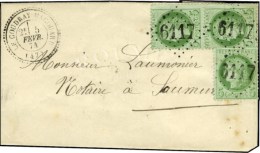 GC 6117 / N° 53 (3) Càd T 24 LE COUDRAY-MACOUARD (47) Sur Lettre Locale Pour Saumur. - TB / SUP. - R. - 1871-1875 Ceres