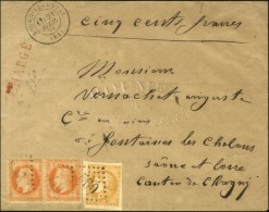 GC 560 / N° 31 Paire + 43 (infime Froissure) Càd T 17 BOURG ARGENTAL (84) Sur Lettre Chargée.... - 1870 Bordeaux Printing