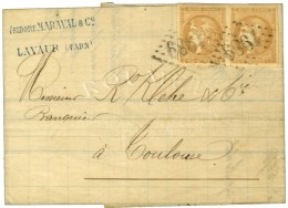 GC 1989 (Lavour) / N° 43 Paire Sur Lettre Pour Toulouse. 1871. - TB. - 1870 Bordeaux Printing