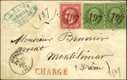 GC 197 / N° 20 (2) (1 Ex Marge Inf. Massicotée) + 32 Càd T 16 AUBAGNE (12) Sur Lettre... - 1863-1870 Napoléon III Lauré