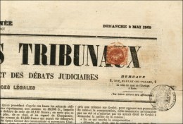 Càd Rouge IMPRIMES P.P. / N° 26 + Timbre Impérial 5c. Sur Journal Entier Gazette Des Tribunaux.... - 1863-1870 Napoléon III. Laure