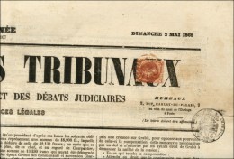 Càd Rouge IMPRIMES P.P. / N° 26 + Timbre Impérial 5c. Sur Journal Entier Gazette Des Tribunaux.... - 1863-1870 Napoleon III With Laurels