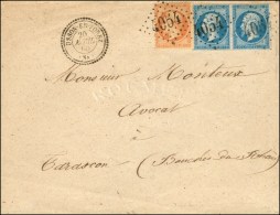 GC 4054 / N° 22 (paire) + 23 Càd T 22 USSON-EN-FOREZ (84). 1866. Belle Combinaison. - TB / SUP. - R. - 1862 Napoléon III.