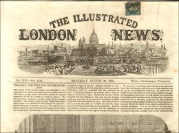 Càd / N° 22 Sur Journal Entier The Illustrated London News. Rare Tarif  à 20c. Pour L'envoi... - 1862 Napoléon III