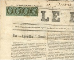 Càd LILLE / N° 19 (bande De 4) Sur Journal Entier Le Figaro. 1867. - TB. - R. - 1862 Napoléon III.
