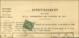 Càd T 17 PARENTIS-EN-BORN (39) / N° 19 Sur Avertissement. 1869. - TB. - 1862 Napoléon III