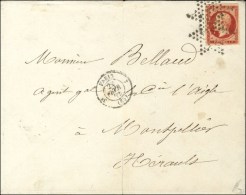 Etoile / N° 18 (belles Marges) Càd PARIS (60) Sur Lettre 3 Ports Pour Montpellier. 1854. - TB. - RR. - 1853-1860 Napoléon III