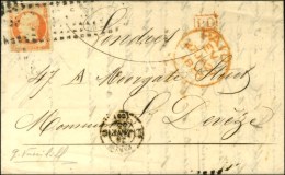 Rouleau De Gros Points / N° 16 Càd PARIS (60) Sur Lettre Pour Londres. 1855. - TB. - 1853-1860 Napoleon III