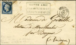 PC 441 / N° 14 Càd T 15 BORDEAUX (32) Sur Double Imprimé Adressé à Bergerac Par... - 1853-1860 Napoléon III