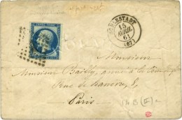 PC 2852 / N° 14 Bleu Sur Vert Type 2 Càd T 15 SCHELESTADT (67). 1861. - TB. - 1853-1860 Napoleon III