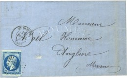 PC 3045 / N° 14 Bleu Sur Vert Type 2 Càd T 15 ST DIZIER (50). 1861. - TB / SUP. - 1853-1860 Napoleon III