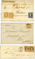 Lot De 3 Lettres Affranchies N° 13 Dont 1 Ex Type 2. - TB. - 1853-1860 Napoleon III