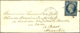 Etoile / N° 10 Càd PARIS (60) Sur Lettre Pour Un Marin à Bord Du Vaisseau Le Borda à... - 1852 Louis-Napoleon