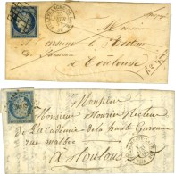 Lot De 2 Lettres Avec Càd T 15 VILLEFRANCHE DE LAUR (grille 1851 Et PC 1852). - TB. - 1849-1850 Cérès