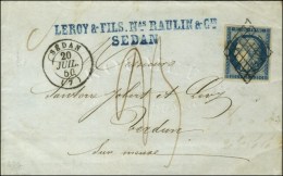 Grille / N° 4 Càd T 15 SEDAN (7) Sur Lettre Insuffisamment Affranchie Taxée 25. - SUP. - 1849-1850 Cérès