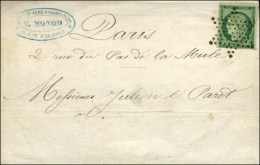 Etoile / N° 2 (vert Foncé) Sur Lettre Pour Paris. 1852. - TB. - R. - 1849-1850 Cérès