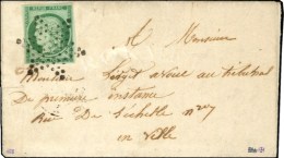 Etoile / N° 2 Sur Lettre Avec Texte De Paris Pour Paris. 1853. - TB / SUP. - R. - 1849-1850 Cérès