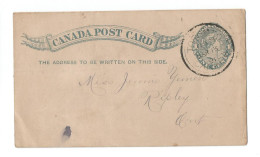 Canada # UX7c With Toronto 2 Ring Cancel - 1860-1899 Reign Of Victoria