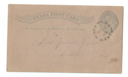 Canada # UX7d With Kincardine Split Ring Cancel - 1860-1899 Règne De Victoria