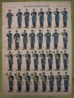 Imagerie D'Epinal - MUSIQUE D'ARTILLERIE - Planche D'uniforme Par Pellerin & Cie à Epinal - N°123 - Stiche & Gravuren