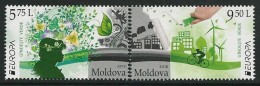 MOLDAVIA/ MOLDOVA/ MOLDAWIEN -  EUROPA 2016 -TEMA " ECOLOGIA - EL PENSAMIENTO VERDE - THINK GREEN".- SERIE De 2 V. - 2016