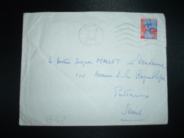 LETTRE TP MARIANNE A LA NEF 0,25 OBL.MEC.25-8-1960 BLIDA ALGER - 1959-1960 Marianne (am Bug)