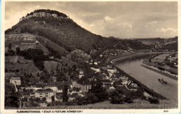 Königstein Sa - S/w Festung Königstein Elbsandsteingebirge 2 - Koenigstein (Saechs. Schw.)