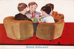 ENFANTS Avec CARTES à JOUER / CHILDREN PLAYING CARDS : BRIDGE GAME - CARTE VOYAGÉE / MAILED In 1942 (u-414) - Spielkarten