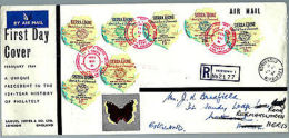 Sierra Leone 1964 First Day Cover Self Adhesives Air Mail Registered Mail - Sierra Leone (...-1960)