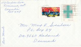 Canada Cover Sent Air Mail To Denmark 1984 ?? - Brieven En Documenten