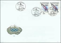 Slovakia 1994, FDC Cover Sport Olympics Ski Jumping Mi.# 187, Ref.bbzg - FDC
