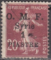 Syrie 1921 Michel 156 O Cote (2007) 0.20 Euro Type Semeuse Fond Plein Cachet Rond - Used Stamps