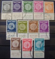 ISRAEL - IVERT 37/42 - SERIE BASICA USADA CON TAB - MONEDAS ANTIGUAS - ( H000 ) - Neufs (avec Tabs)